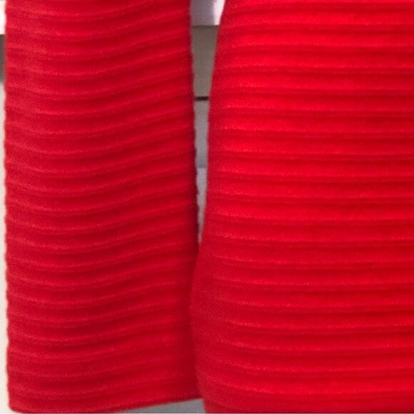 Vintage Red Knit Sweater Dress Size Medium 80s 90s - Picture 4 of 8